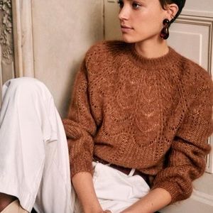 Sezane Paulin Jumper / Sweater camel size small